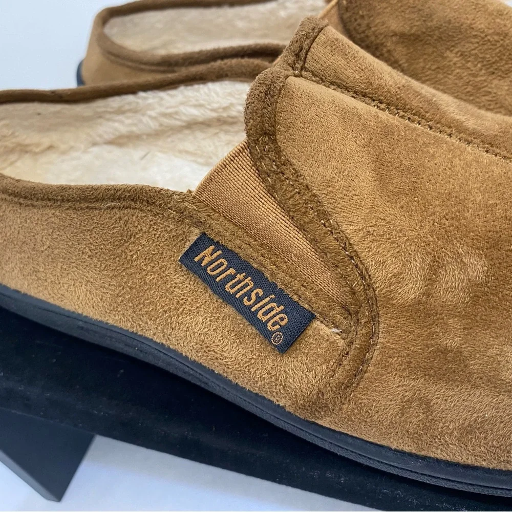 Northside Tan Faux Suede Fur Lined Clog Slippers Men’s Size 8